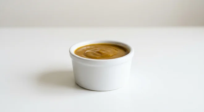 Wetherspoon Chip Shop-Style Curry Sauce, chip shop-style curry sauce in a white ramekin, nutrition and calories