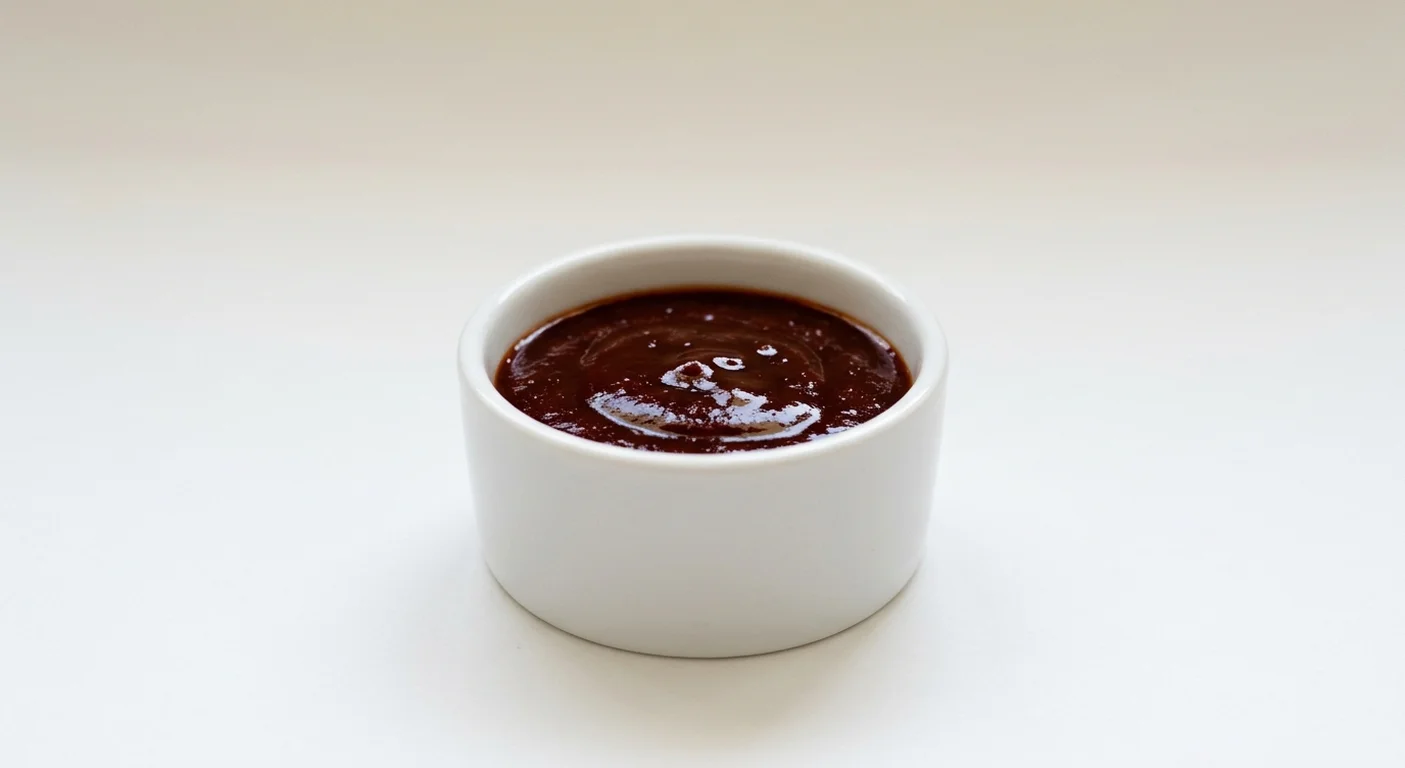 Wetherspoon Korean Sauce Dip, Korean-style BBQ sauce dip in a white ramekin, nutrition and calories
