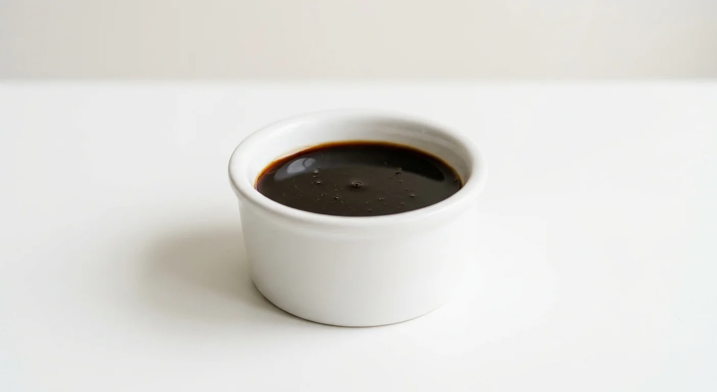Wetherspoon Sticky Soy Dip, sticky soy dip in a white ramekin, nutrition and calories