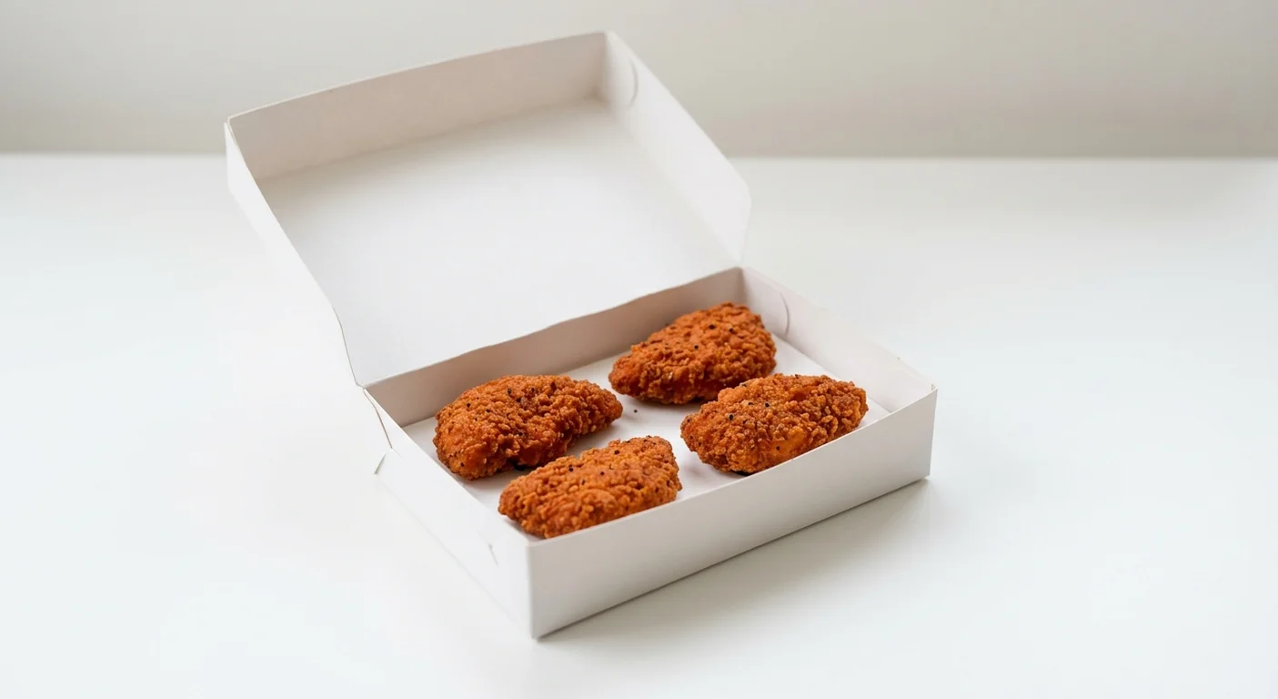Domino's Chicken Kickers (4 pieces), 4 spicy breaded chicken kickers in a takeaway box, nutrition and calories