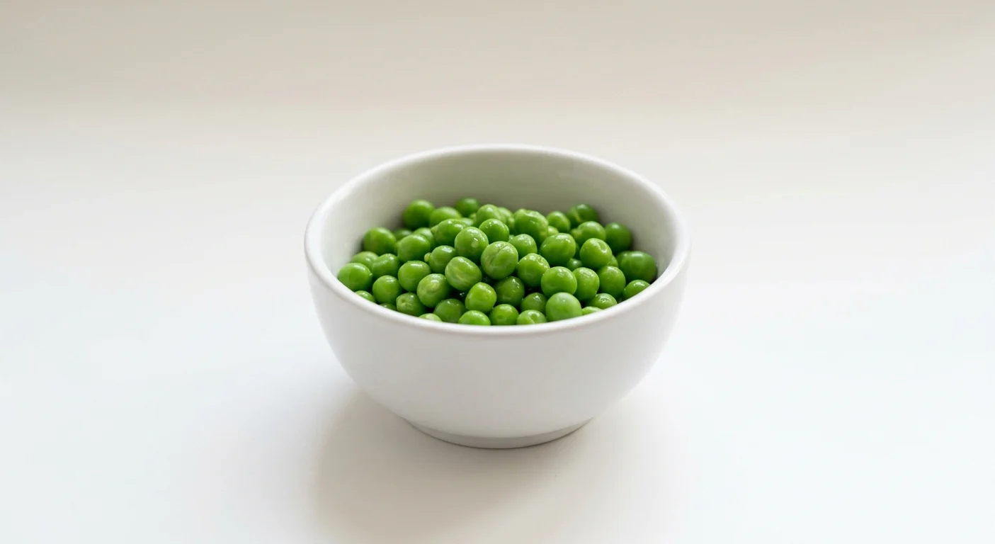 Frankie & Benny's Kids Peas, garden peas in a white bowl, nutrition and calories