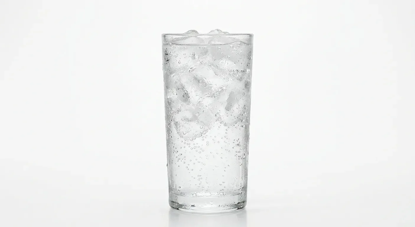 Burger King US Sprite Zero (Large), a clear lemon-lime soda over ice in a tall clear glass, nutrition and calories