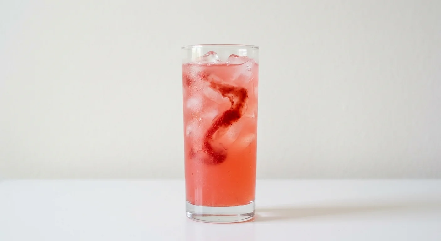 Burger King US Signature Strawberry Lemonade (Medium), a pink lemonade with strawberry purée over ice in a tall clear glass, nutrition and calories