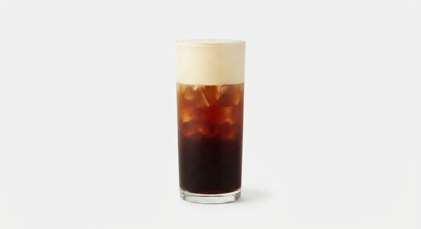 Starbucks US Vanilla Protein Cream Cold Brew (Tall), cold brew coffee topped with cold foam in a clear glass, nutrition and calories