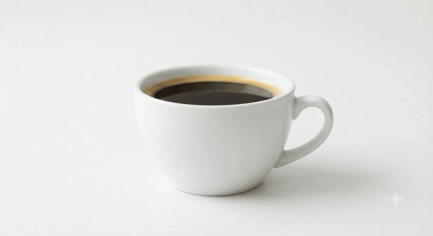 Starbucks US Caffè Americano (Grande), black americano in a white cup, nutrition and calories