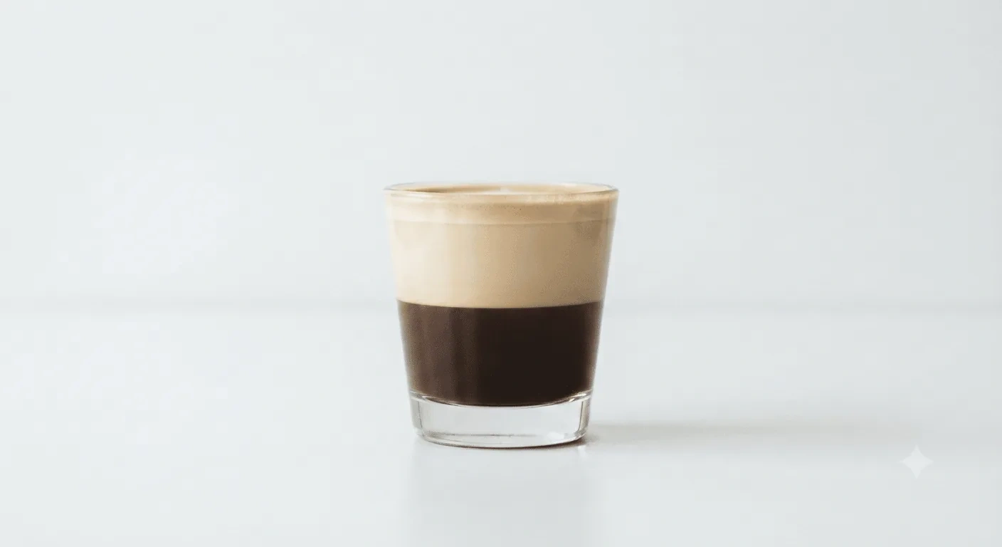 Starbucks US Cortado (Short), cortado with espresso and a layer of steamed milk in a small glass, nutrition and calories