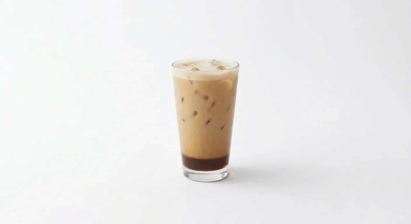 Starbucks US Iced Shaken Espresso (Grande), iced shaken espresso with milk over ice in a clear glass, nutrition and calories