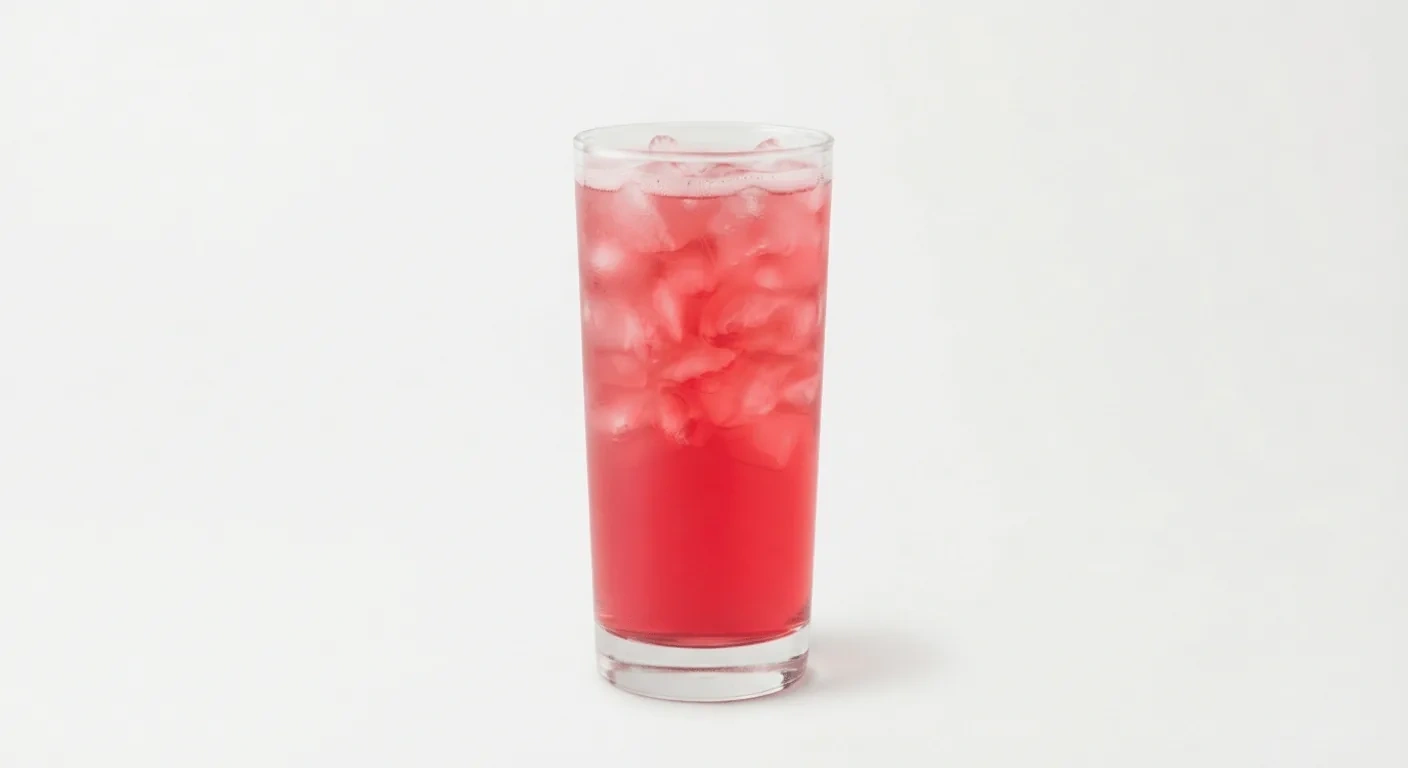 Starbucks US Iced Passion Tango Tea (Grande), iced hibiscus tea over ice in a tall glass, nutrition and calories