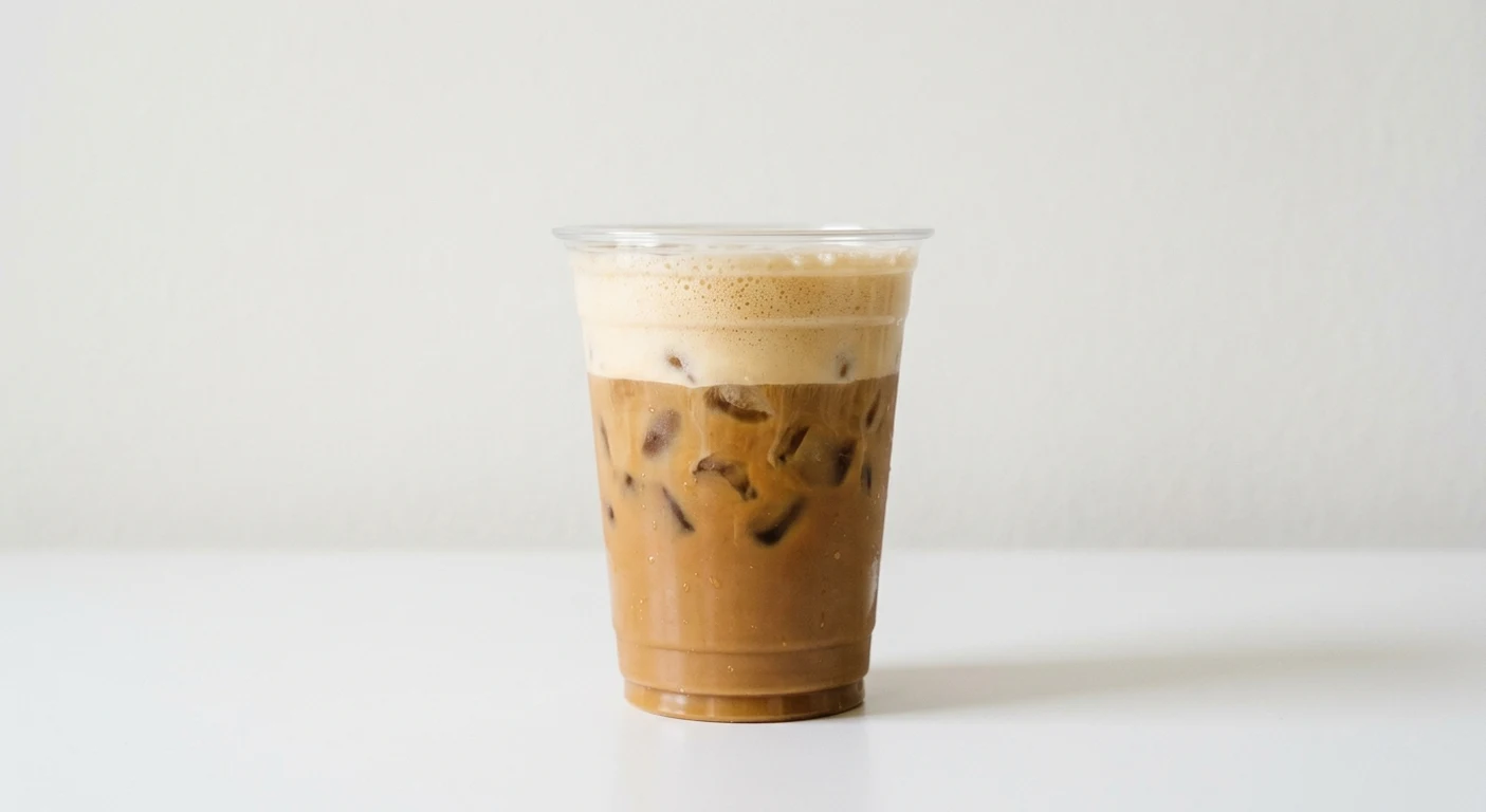 Starbucks US Aerocano (Venti), air-whipped blonde espresso over ice with a tall foam layer in a clear cup, nutrition and calories