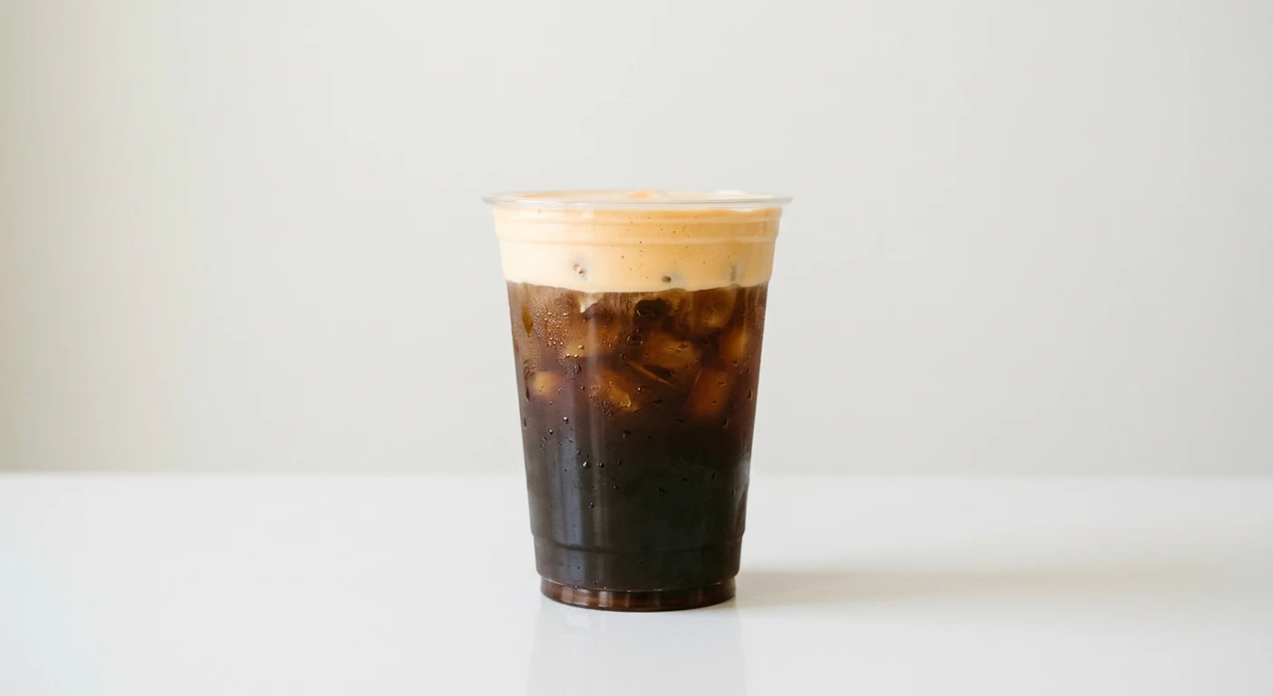 Starbucks US Orange Cream Cold Brew (Trenta), cold brew topped with orange cold foam in a clear cup, nutrition and calories