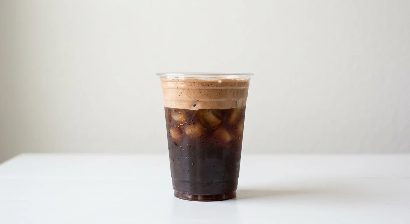Starbucks US Chocolate Cream Cold Brew (Venti), cold brew topped with chocolate cold foam in a clear cup, nutrition and calories