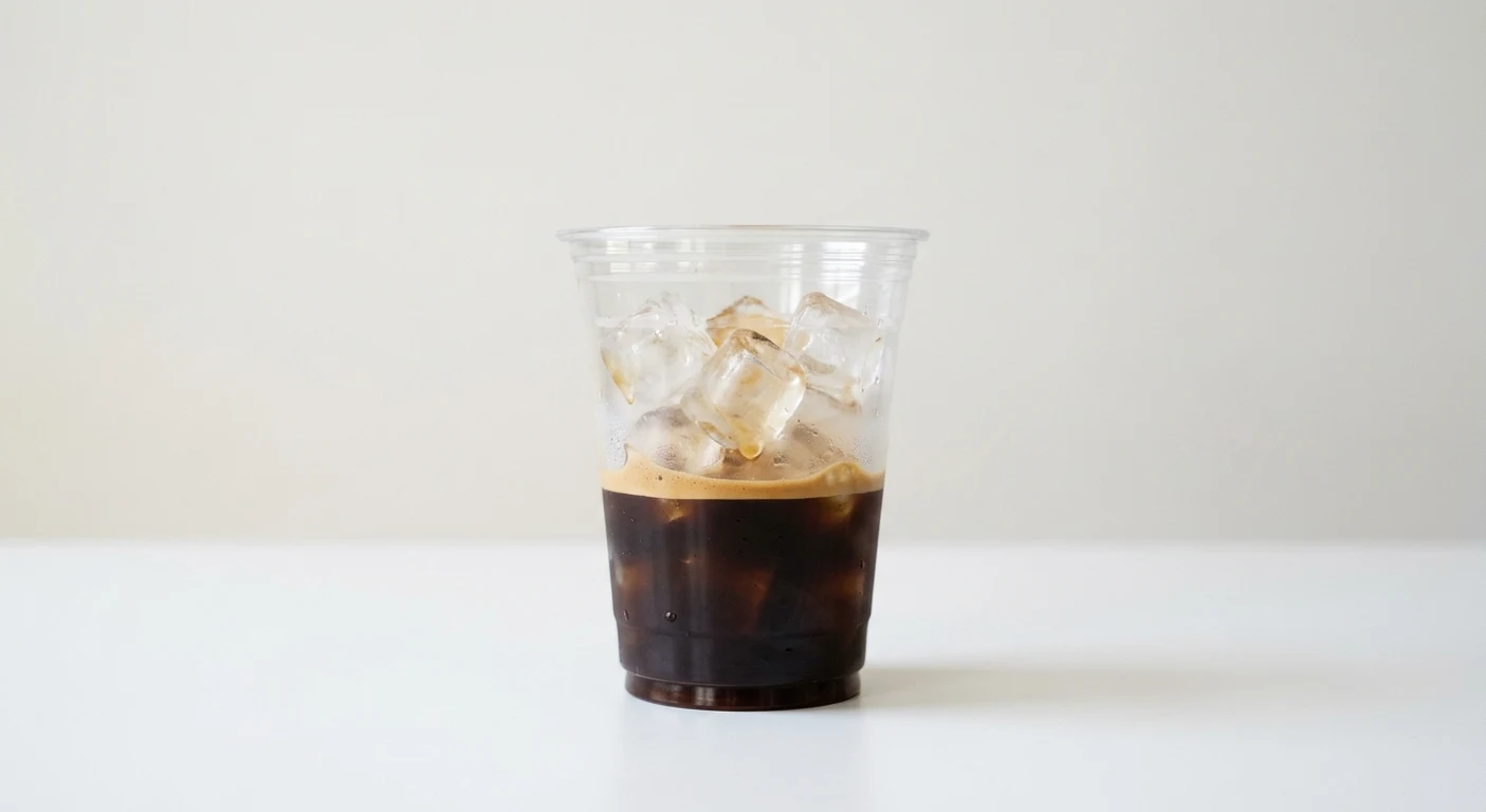 Starbucks US Iced Espresso (Triple shot), espresso shots over ice in a clear cup, nutrition and calories