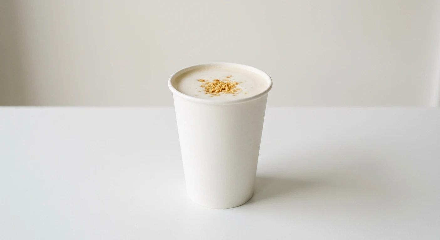 Starbucks US Pistachio Crème (Venti), steamed pistachio milk with foam and buttery crumbs in a white paper cup, nutrition and calories