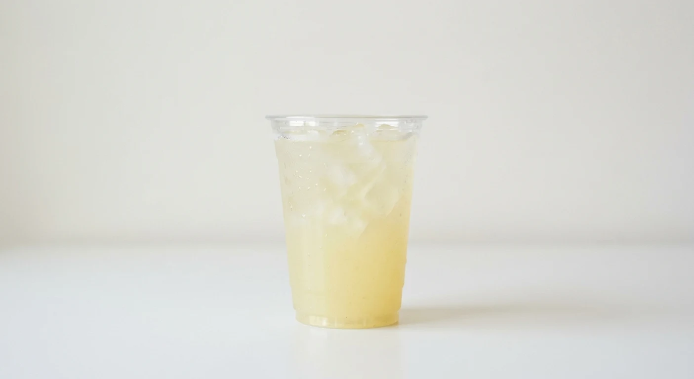 Starbucks US Lemonade (Venti), cloudy lemonade over ice in a clear cup, nutrition and calories