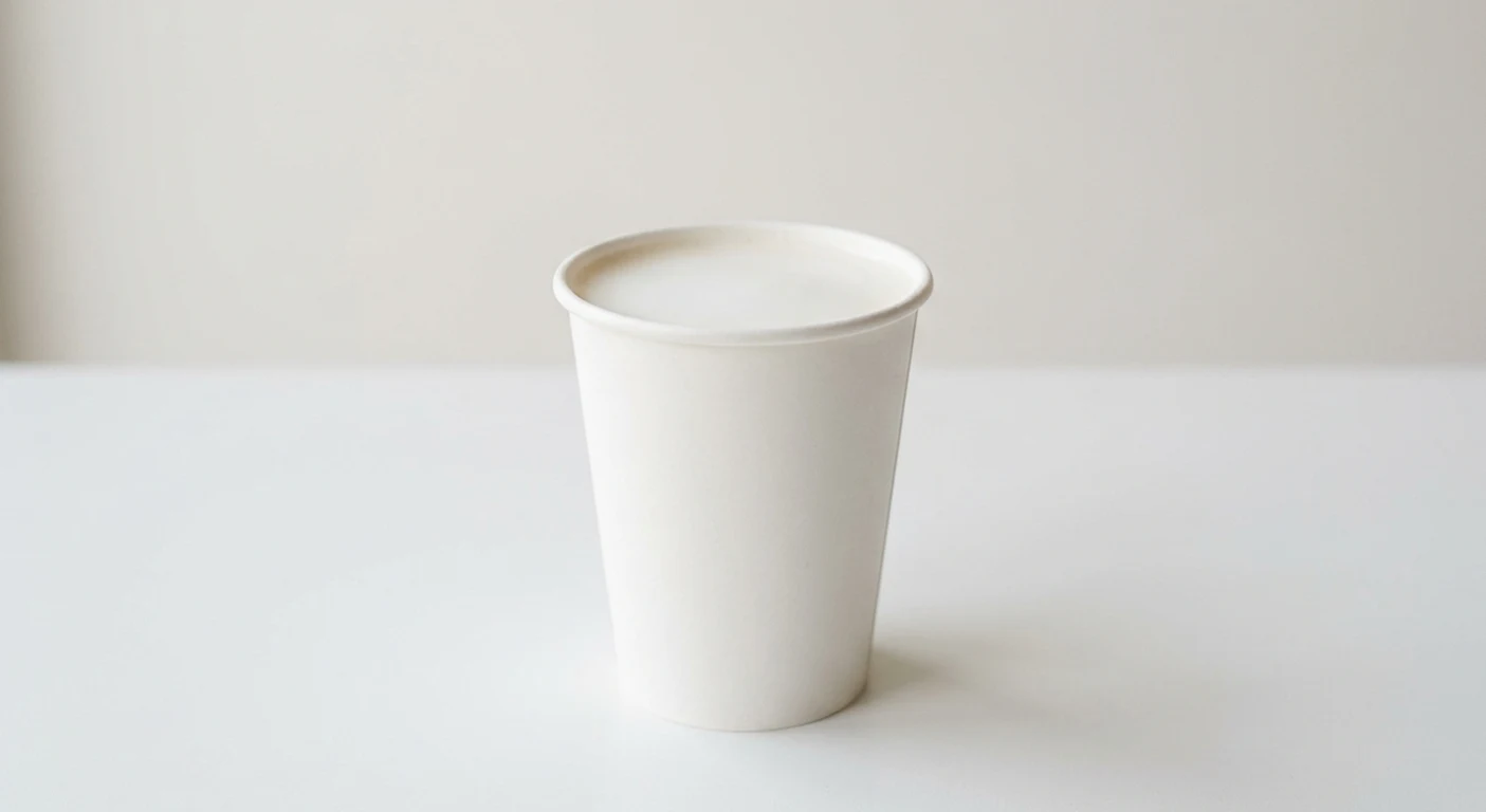 Starbucks US Steamed Milk (Short), steamed milk with glossy foam in a white paper cup, nutrition and calories