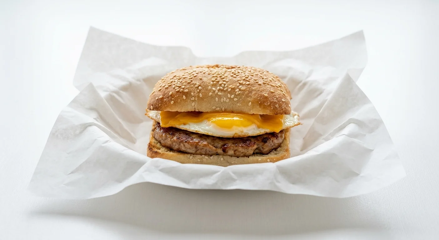 Starbucks US Impossible Breakfast Sandwich, sesame ciabatta with plant-based sausage patty, fried egg and cheddar, nutrition and calories
