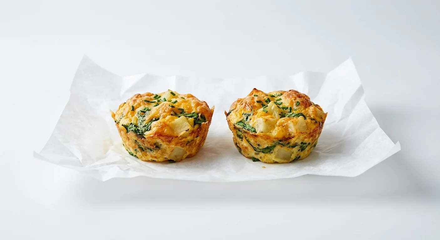 Starbucks US Potato, Cheddar & Chive Bakes, two golden potato, cheddar and chive egg bakes, nutrition and calories