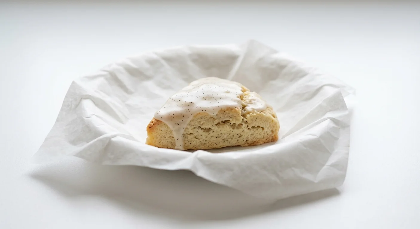 Starbucks US Petite Vanilla Bean Scone, petite triangular scone with vanilla bean glaze, nutrition and calories