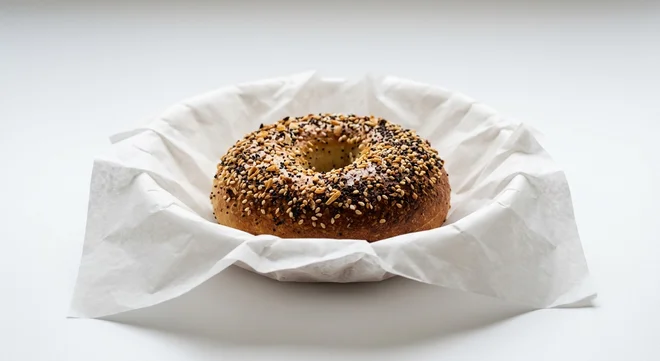 Starbucks US Everything Bagel, everything bagel topped with seeds, onion and garlic, nutrition and calories
