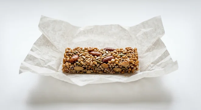 Starbucks US All In Madagascar Vanilla, Honey & Almonds Bar, unwrapped honey almond and seed bar, nutrition and calories