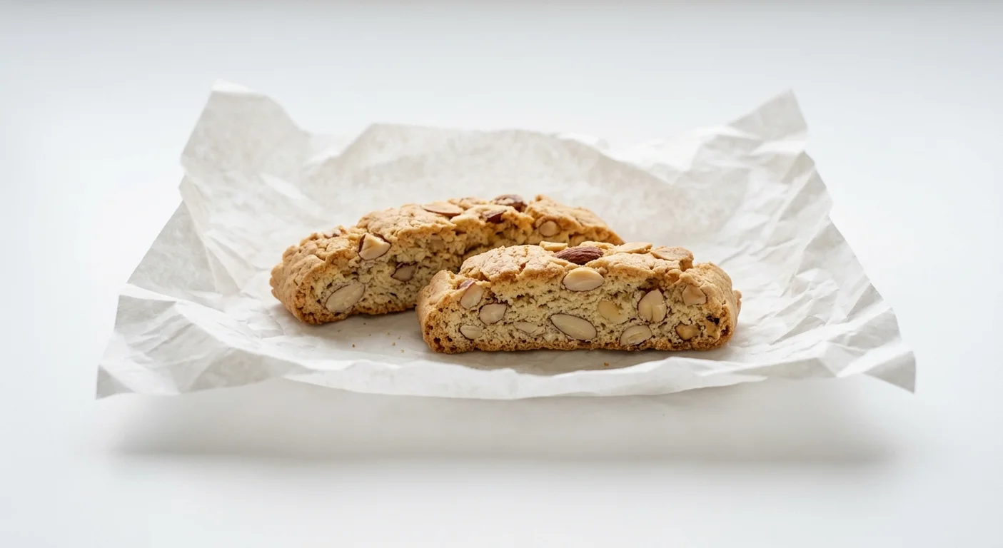 Starbucks US Vanilla Biscotti with Almonds, two vanilla biscotti with sliced almonds, nutrition and calories