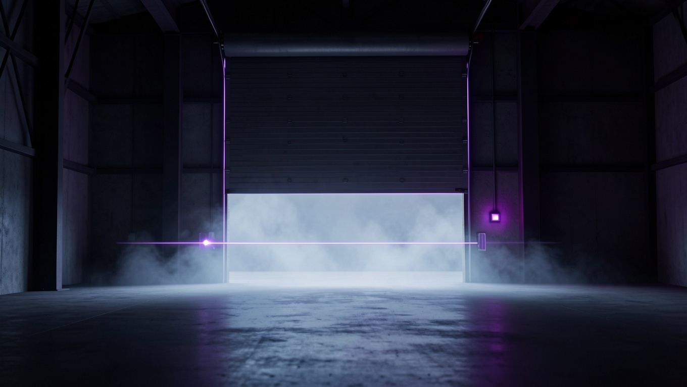 Refrigerated truck with cold chain temperature and door monitoring sensors
