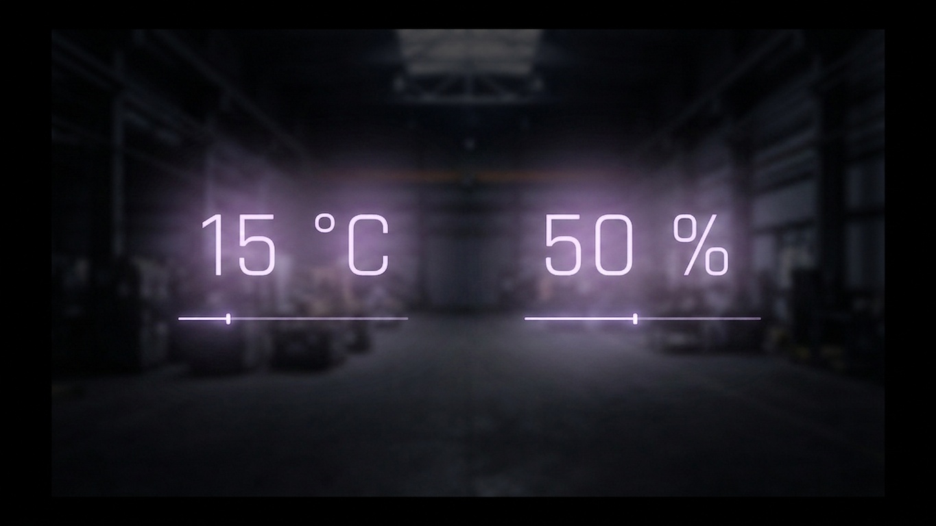 Environmental sensors monitoring temperature, humidity, pressure and CO2 in a facility