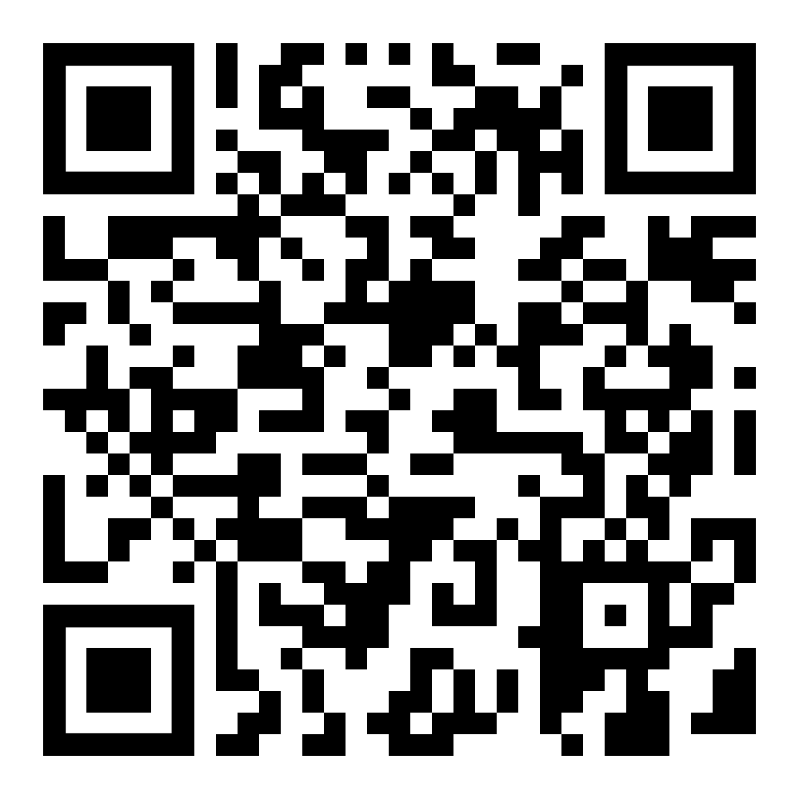 Black and white QR code pattern for scanning.