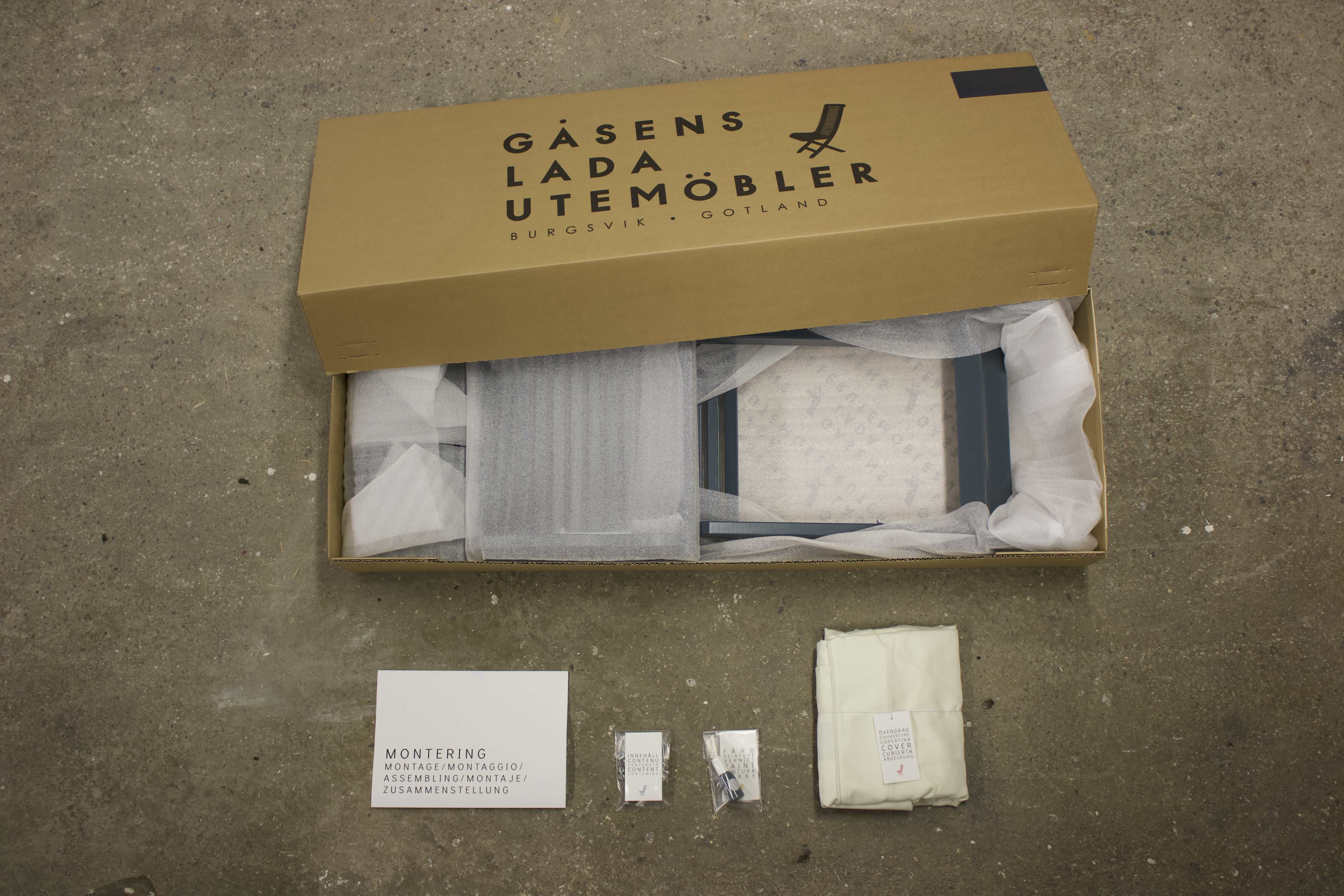 Förpackningsdesign för Gåsens Lada Utemöbler