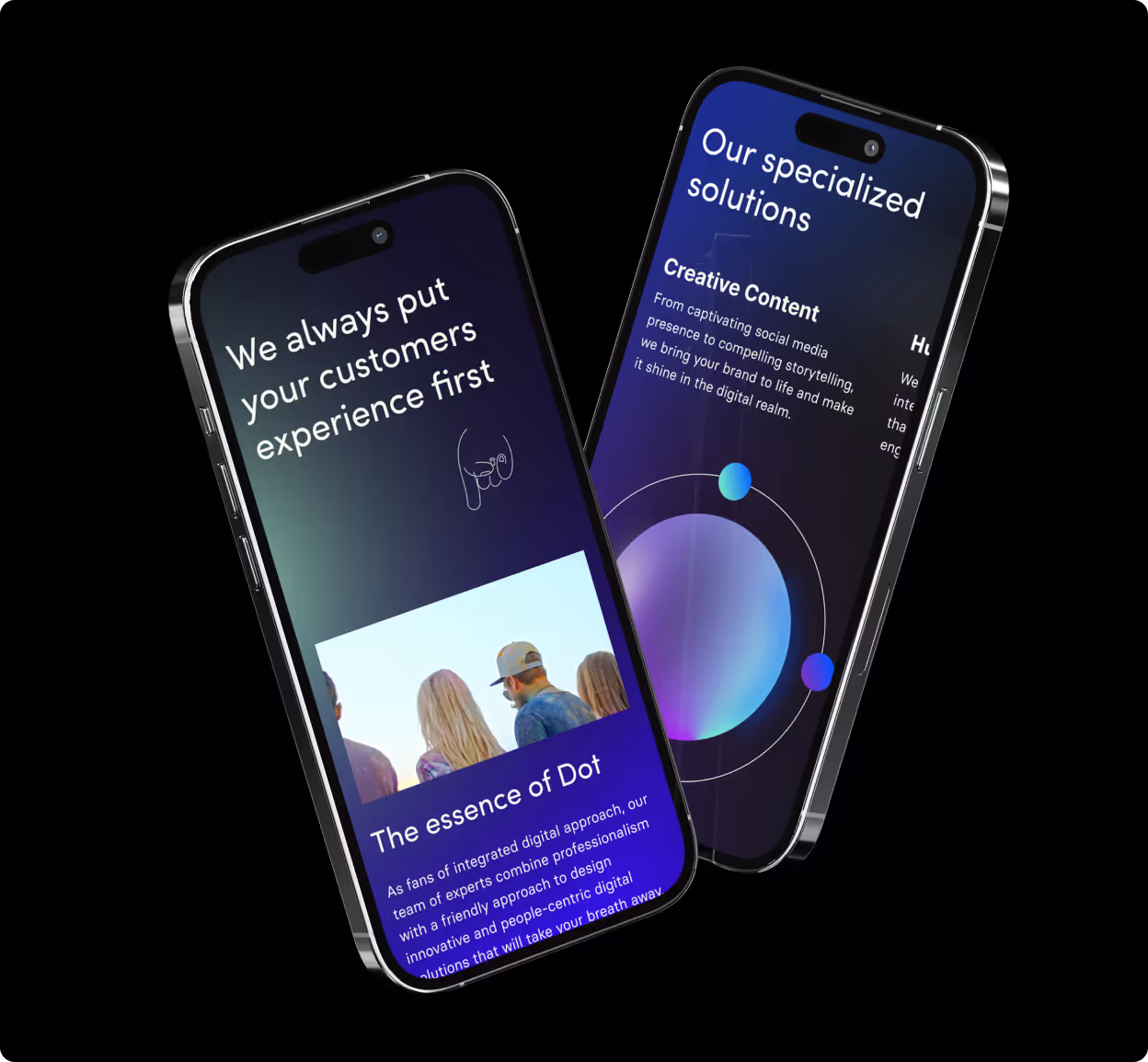 Dot Site Case Study - on mobile