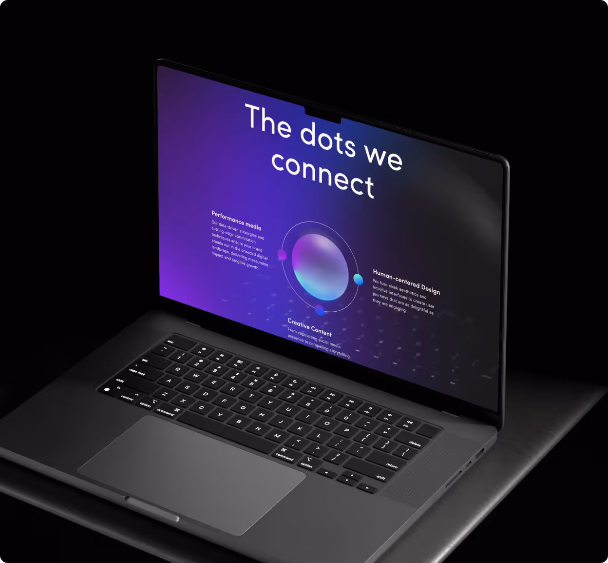 Dot Site Case Study - Services on desktop