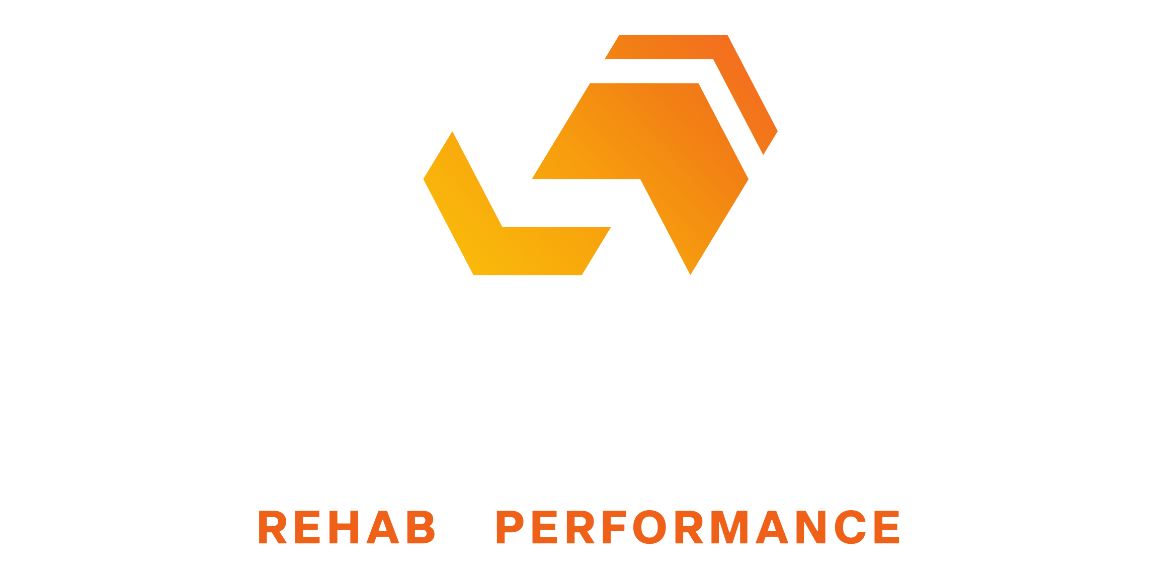 ReadyPhysio logo with stylized orange and yellow hexagonal icon above the text 'READYPHYSIO' and the tagline 'REHAB x PERFORMANCE' below.