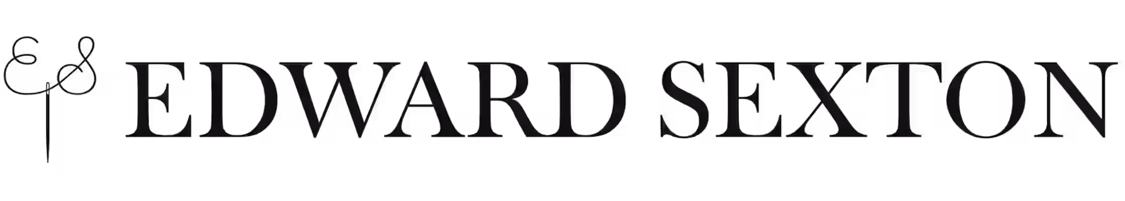 Edward Sexton black and white logo with stylized text and vertical line on the left