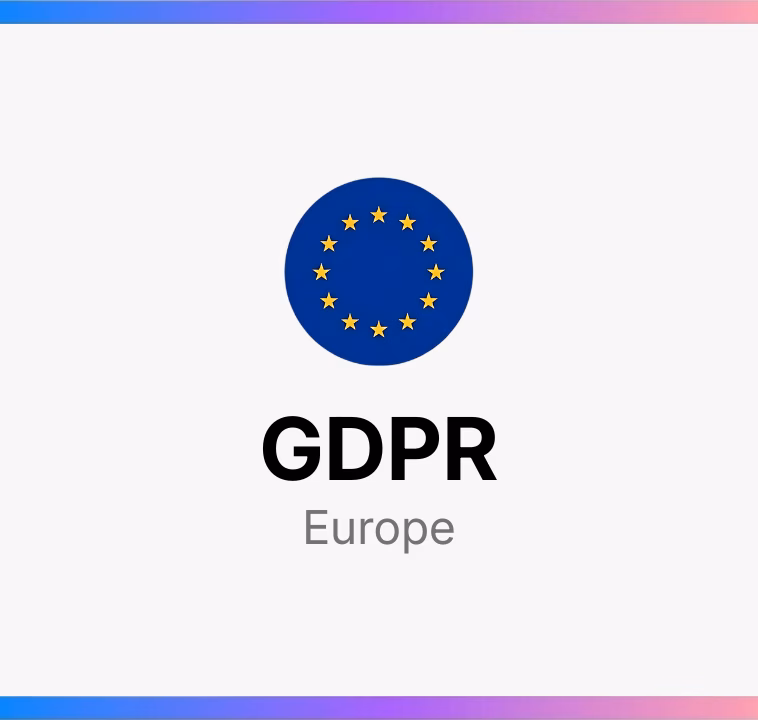 GDPR + European Union flag.