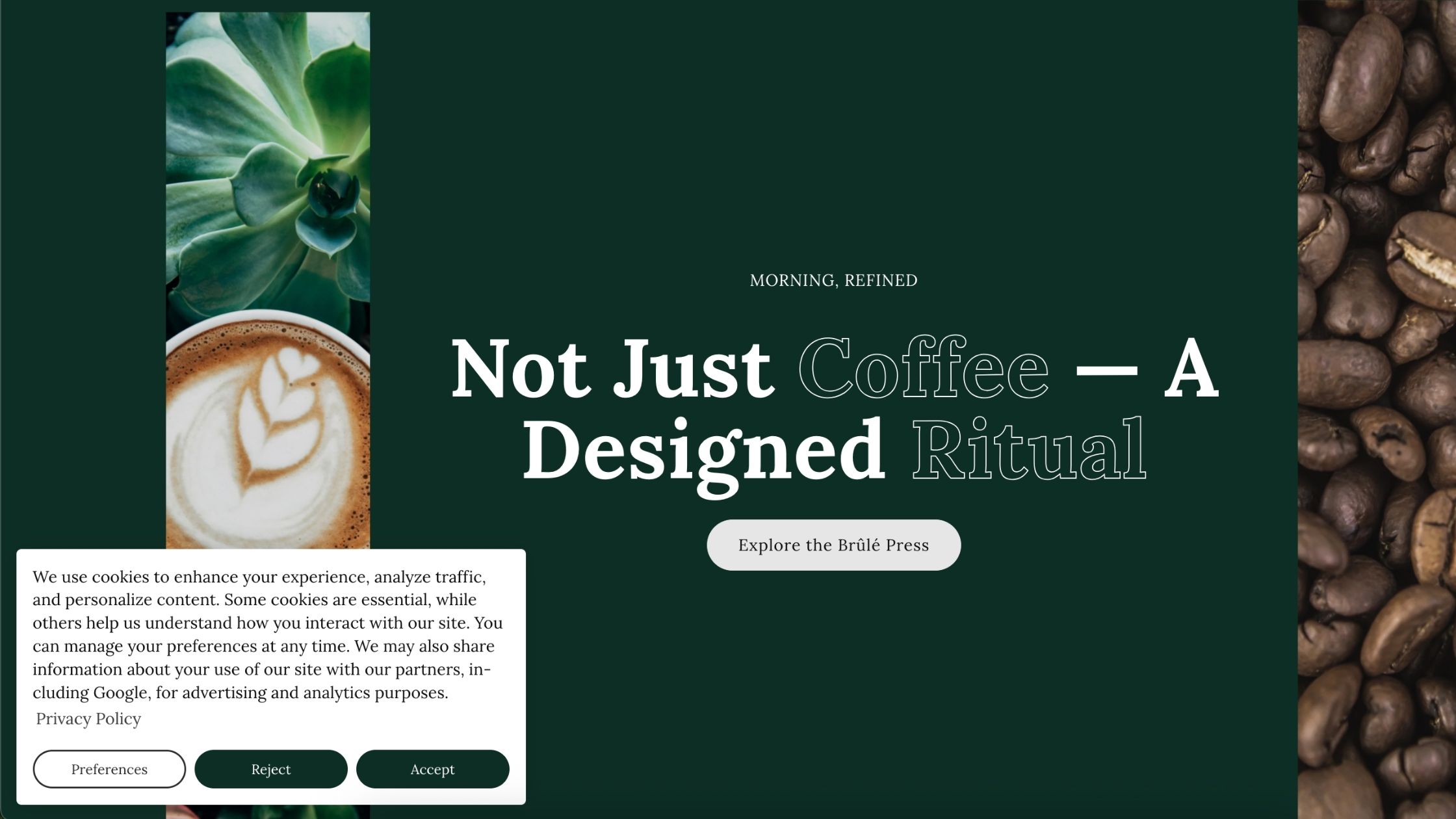 Banner layout with matched theme design