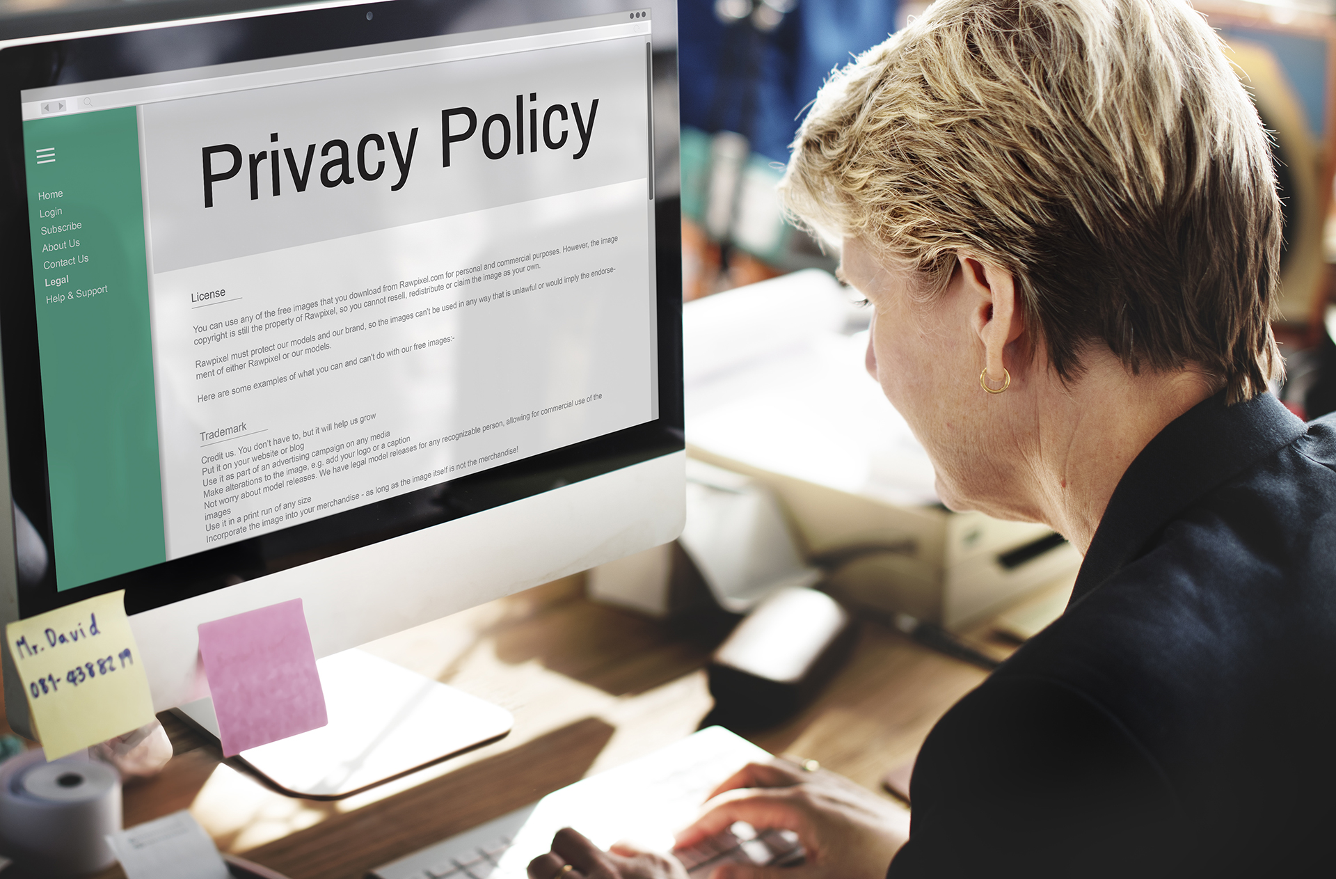 privacy policy page