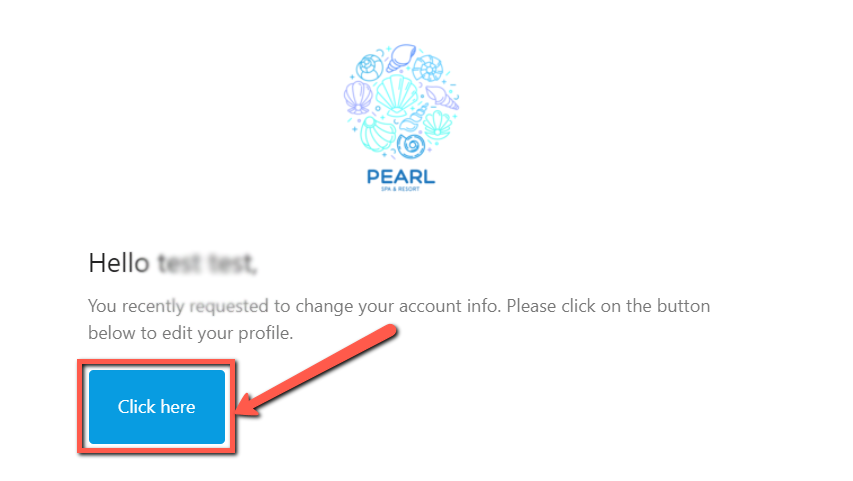 Email for changing the account informaiton