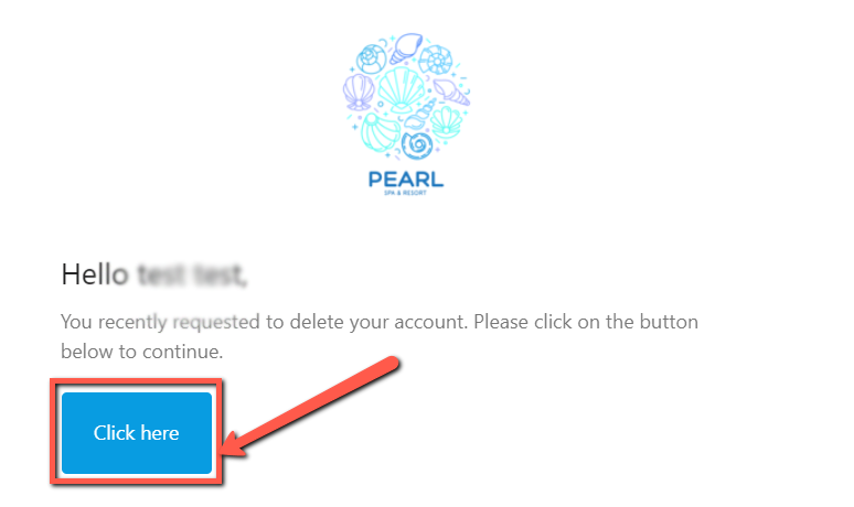 Email for the deletion request