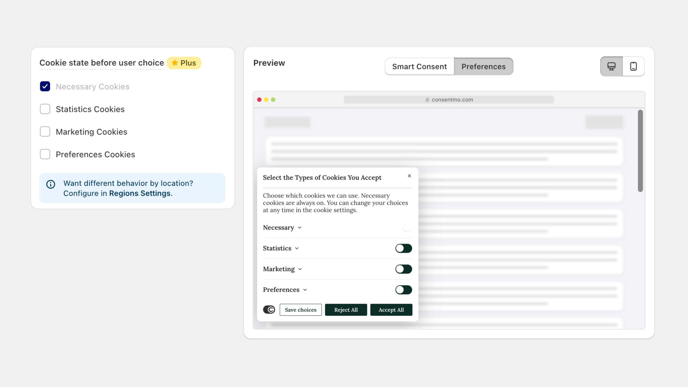 Review "Consent" Checkboxes on your Cookie Banner