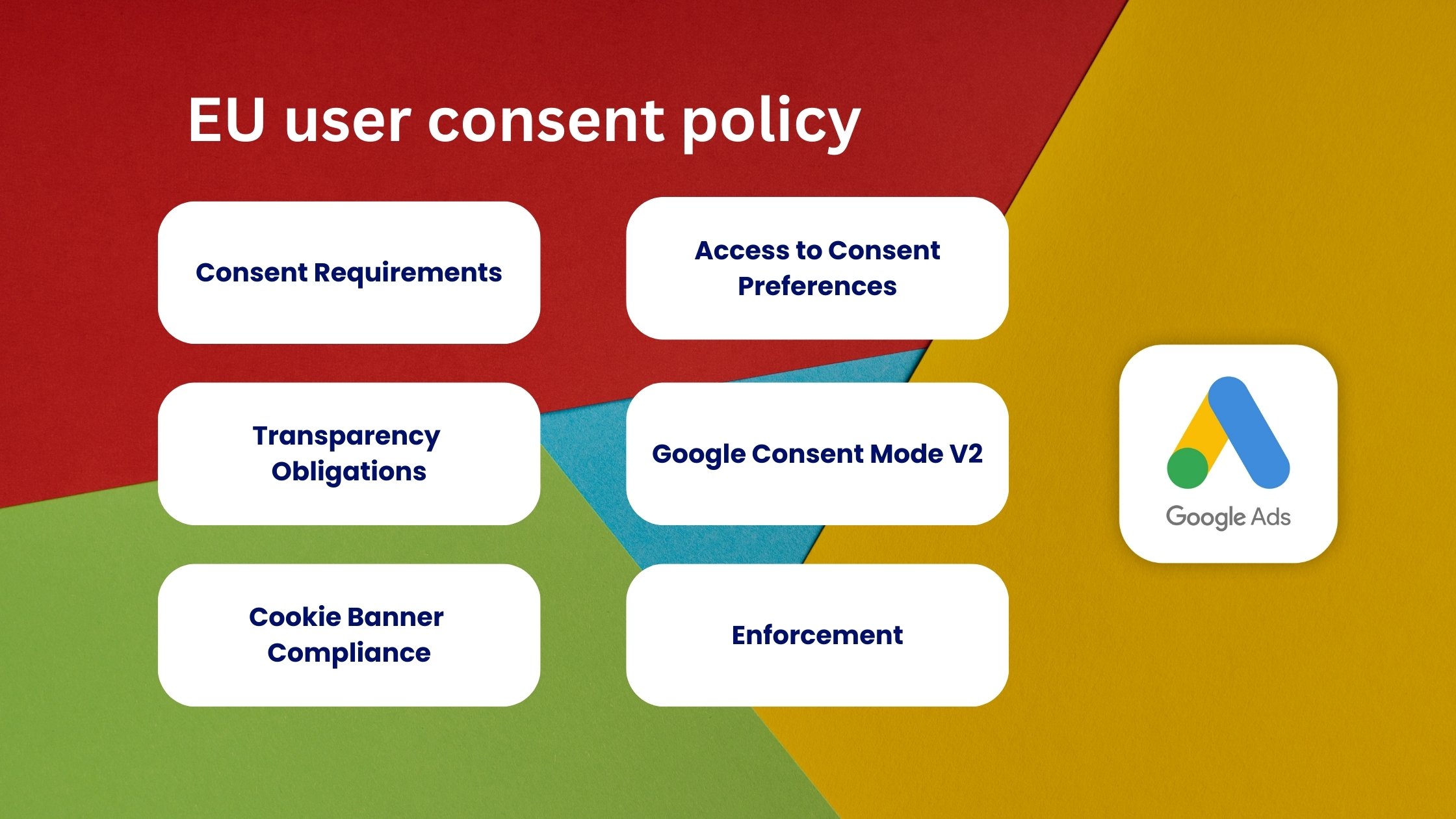 Google’s EU user consent policy is an agreement between Google and anyone using their products in the European Economic Area (EEA)* and the United Kingdom (UK) markets.