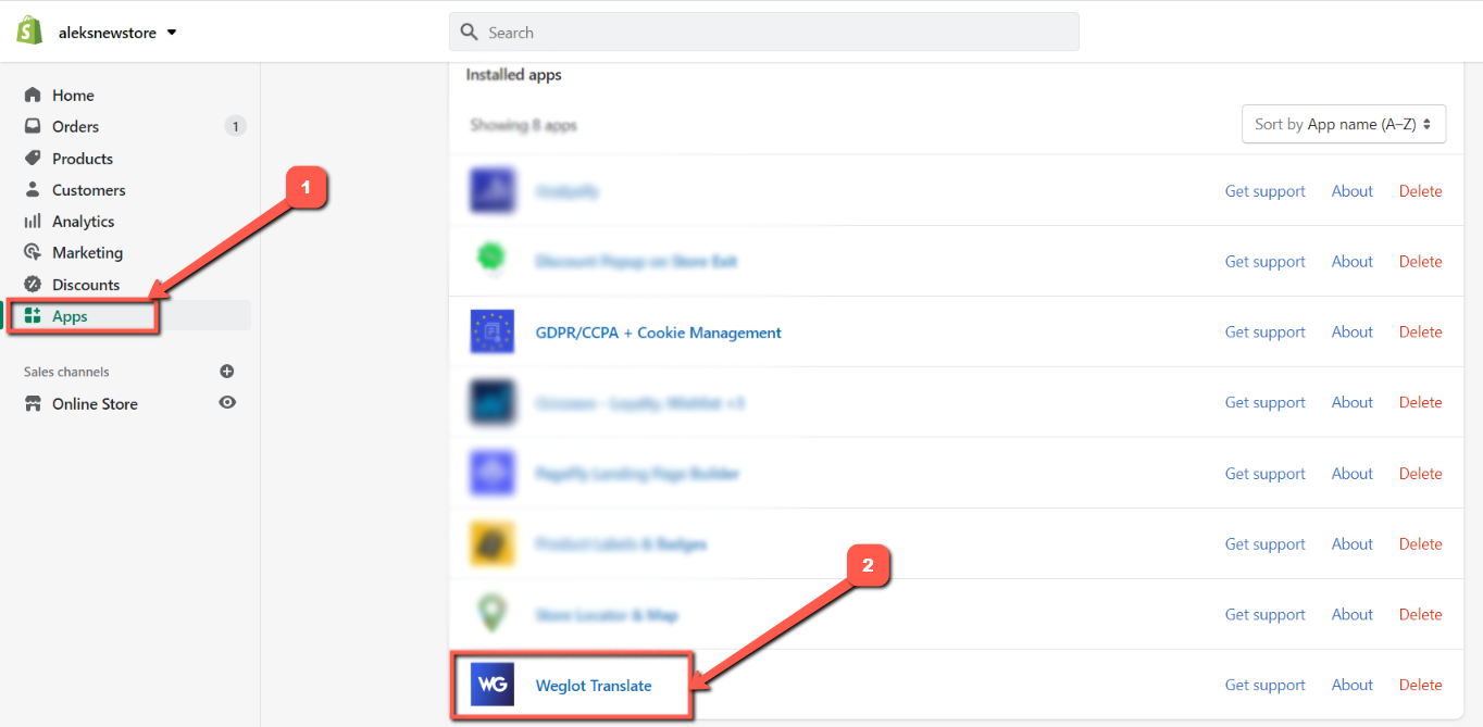The Weglot app directory