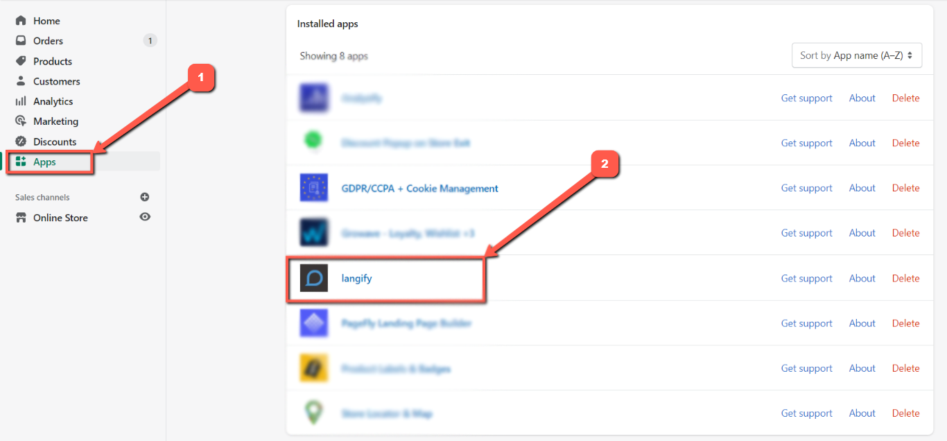 The Langify app