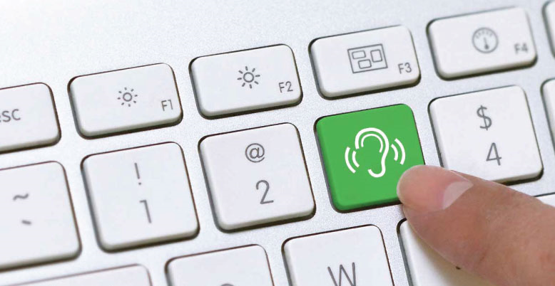 Pushing the audio button