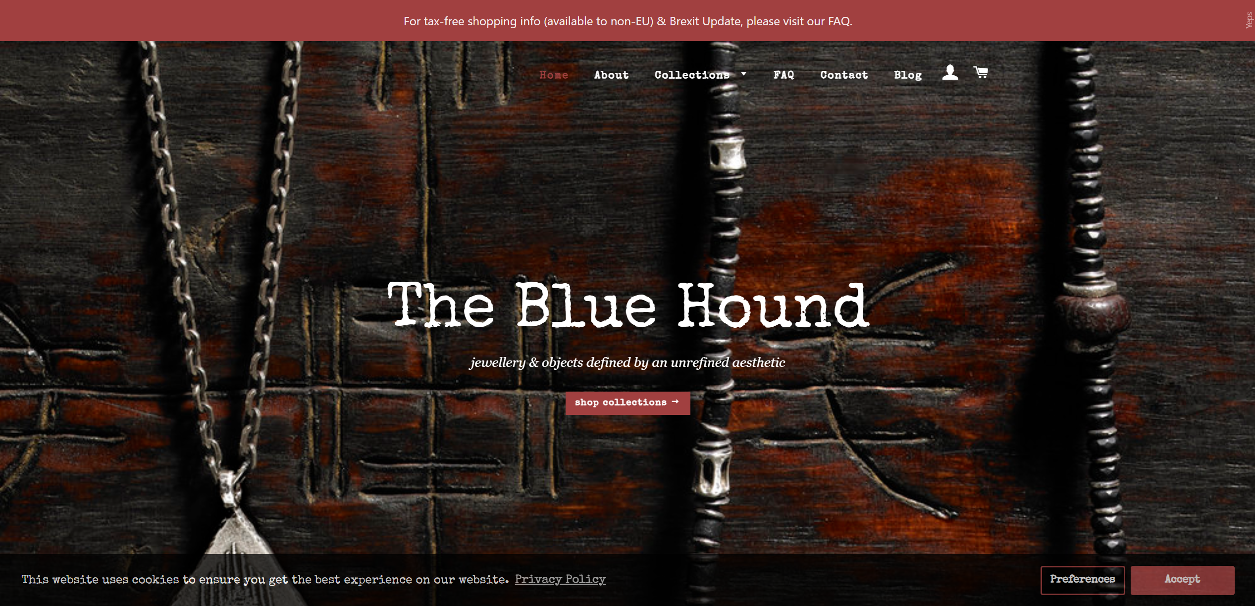 Cookie Consent Bar on desktop