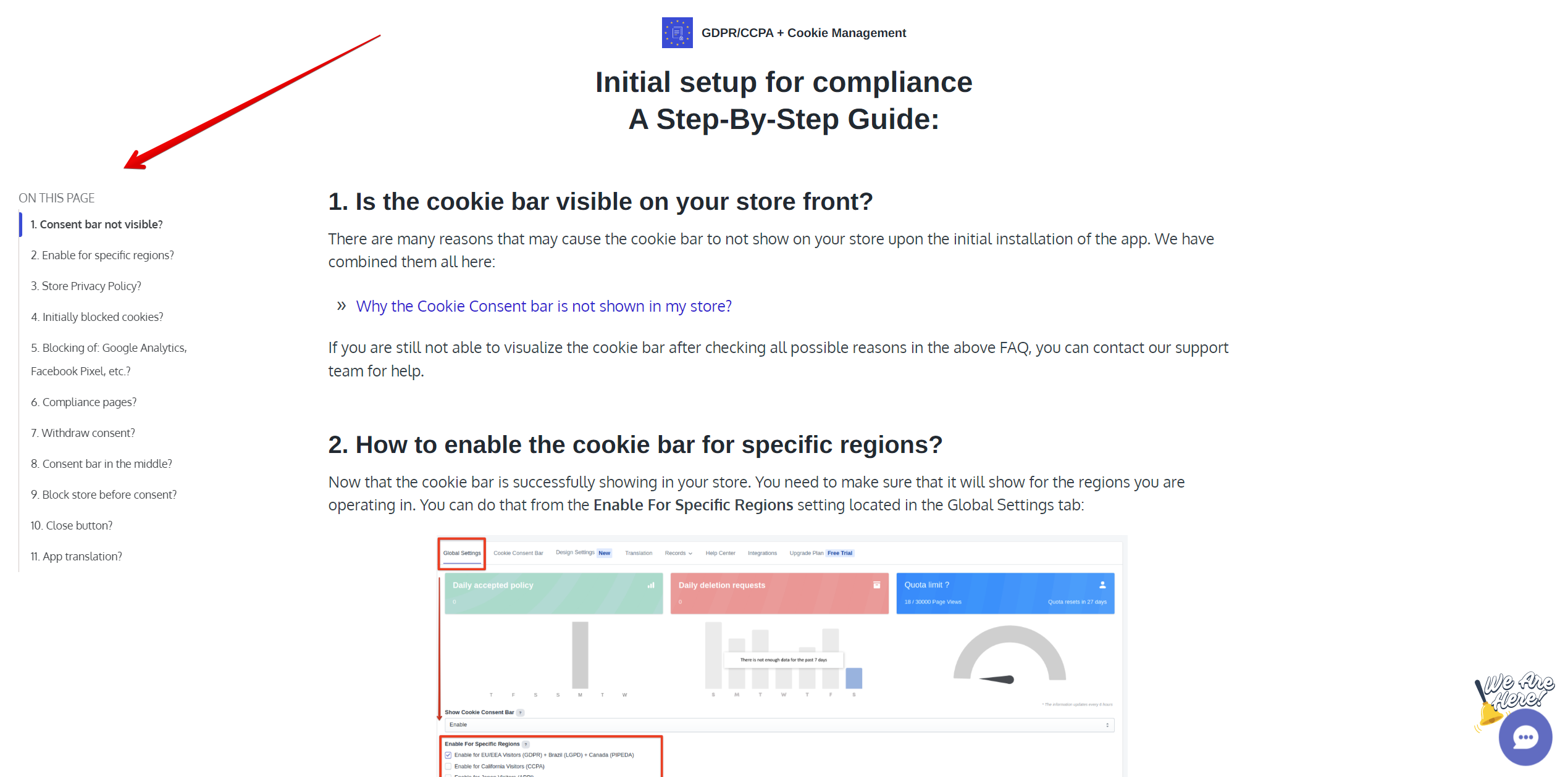 Improved Setup Guide page design of the Consentmo app