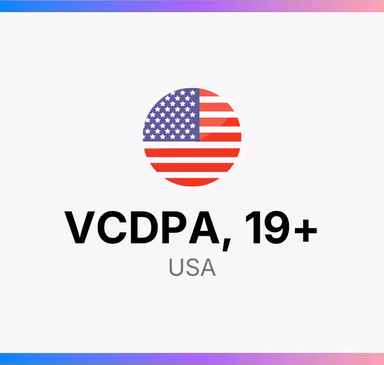VCDPA + 19 other us state laws covered by Consentmo.