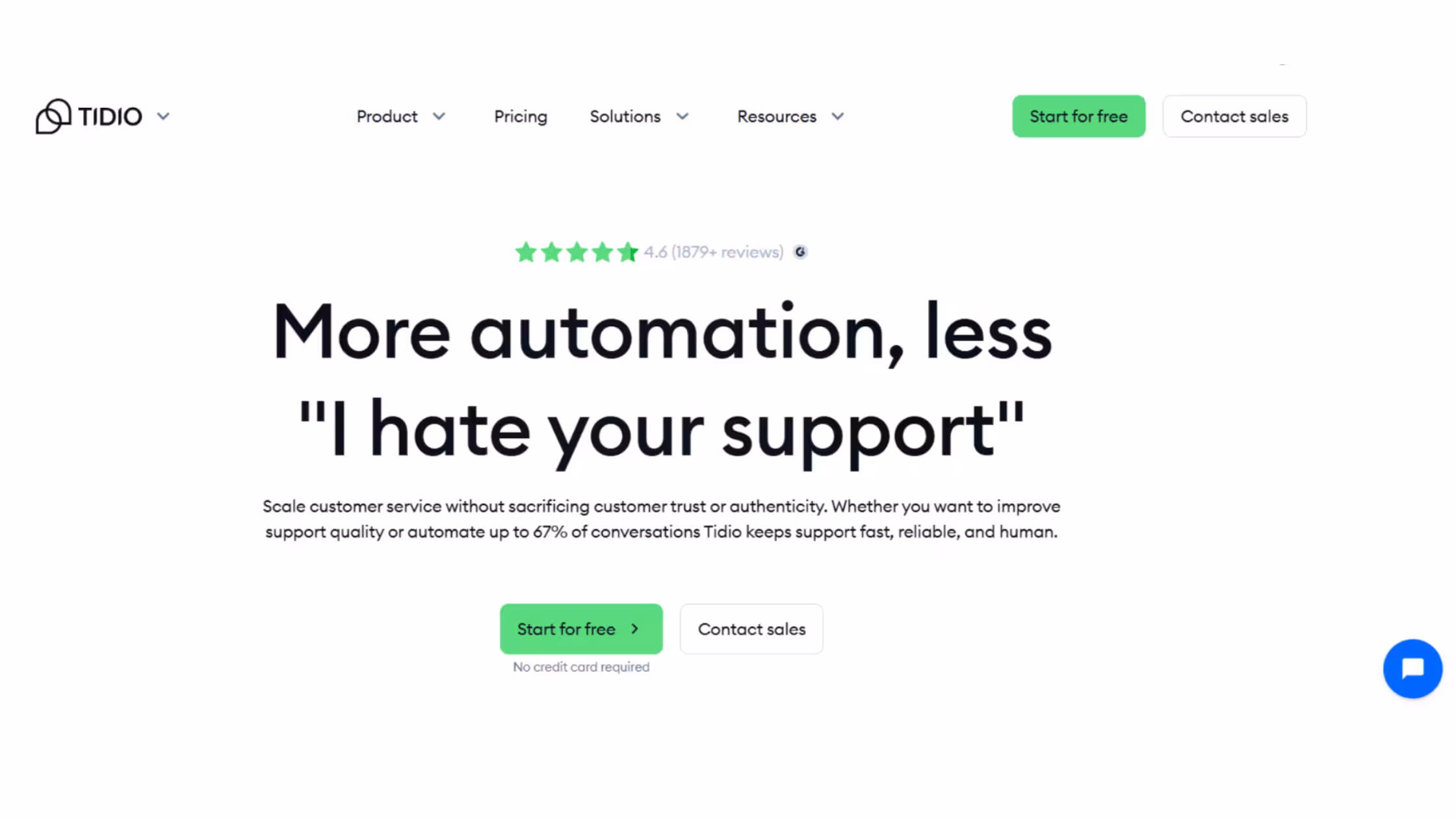 Tidio AI customer support platform for automated ecommerce conversations.