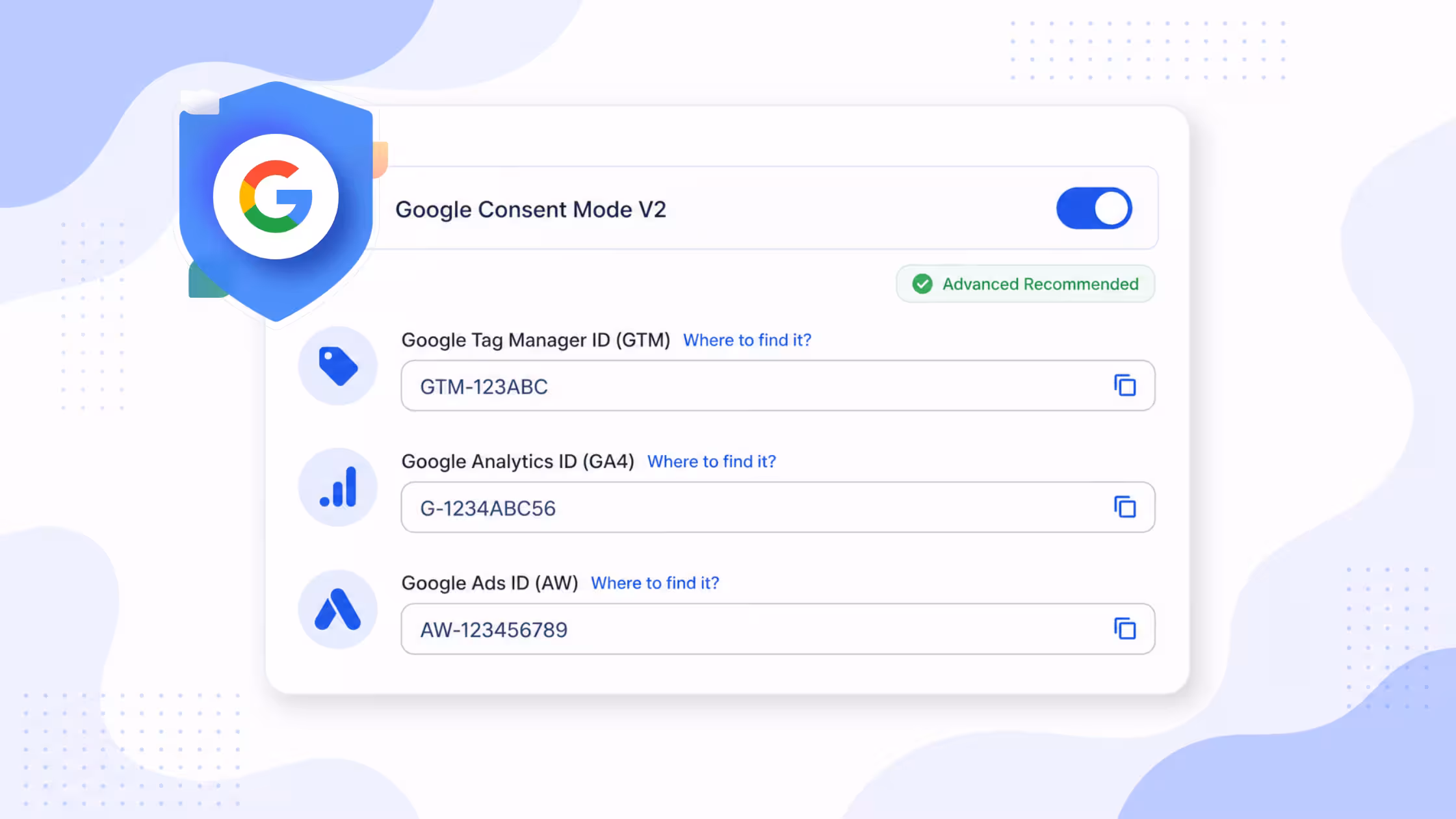 Google Consent Mode V2 setup in Consentmo