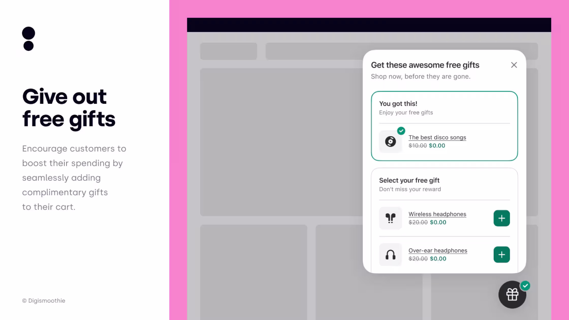 Gift Box free gift offers for Shopify carts