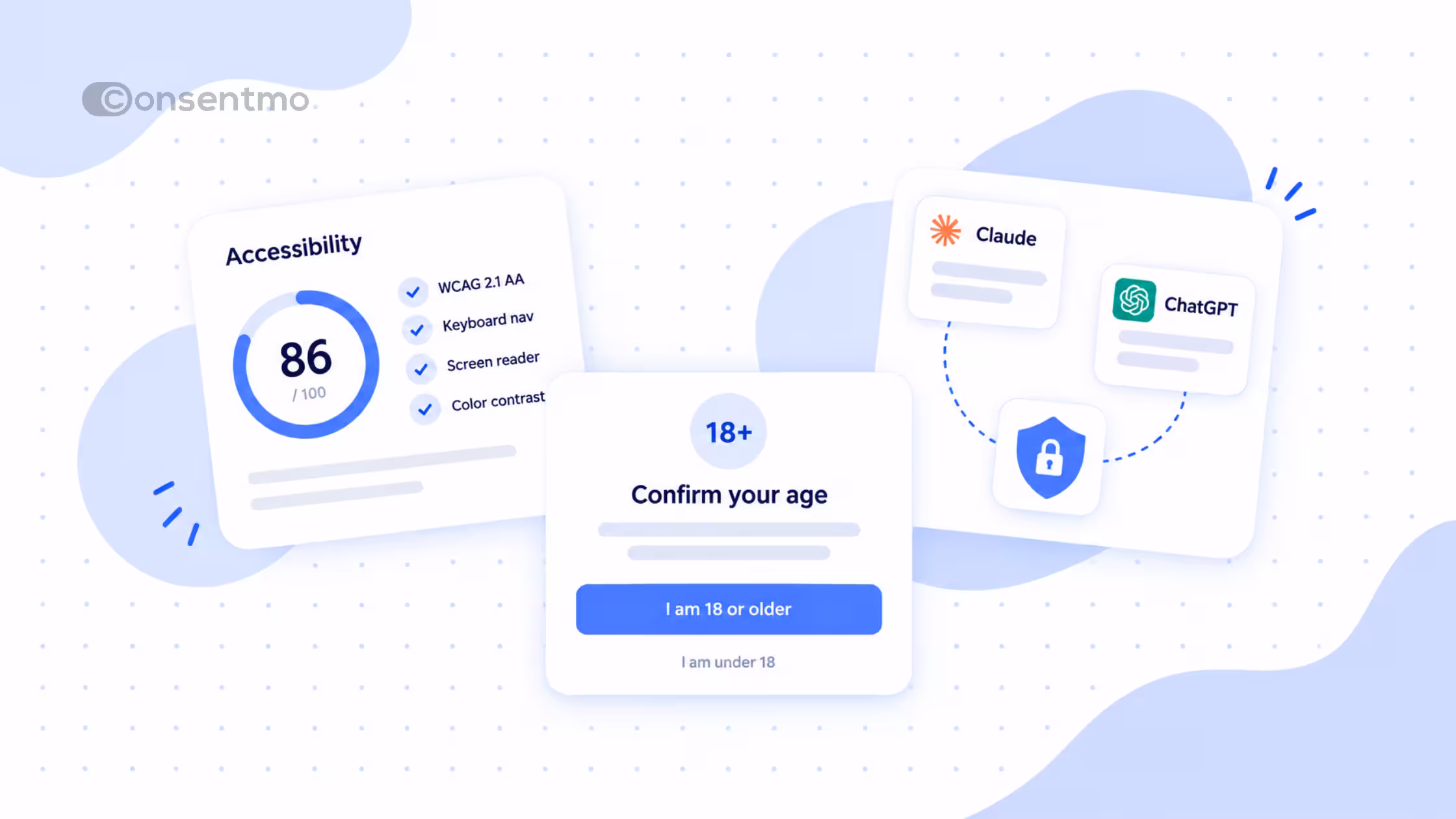 Consentmo September Releases Roundup: Accessibility Scanner, Age Verification, AI integrations with Claude, ChatGPT & Muse, and Google Certified CMP Partner Silver status.